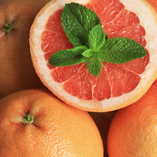 GRAPEFRUIT + MINT LEAVES